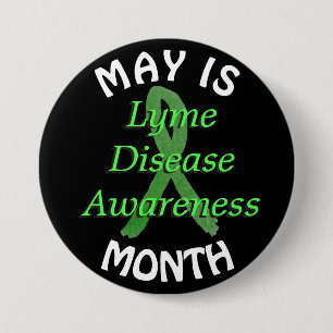 Macaron Rond 7,6 Cm May is Lyme Disease Awareness Month Button