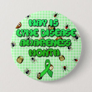Macaron Rond 7,6 Cm May is Lyme Disease Awareness Month Button