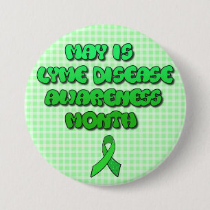 Macaron Rond 7,6 Cm May is Lyme Disease Awareness Month Button