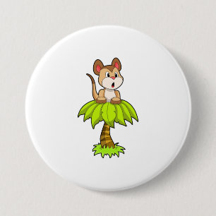 Macaron Rond 7,6 Cm Meerkat avec arbre