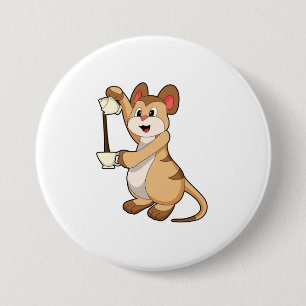 Macaron Rond 7,6 Cm Meerkat with coffee pot & coffee.PNG