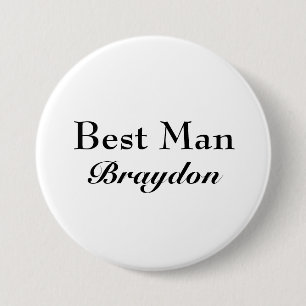 Macaron Rond 7,6 Cm Meilleur bouton chic d'homme