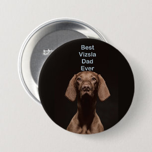 Macaron Rond 7,6 Cm Meilleur papa Vizsla du monde