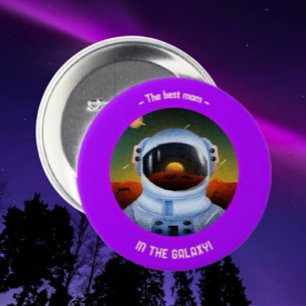 Macaron Rond 7,6 Cm Meilleure maman dans le bouton Galaxy - Fête des m