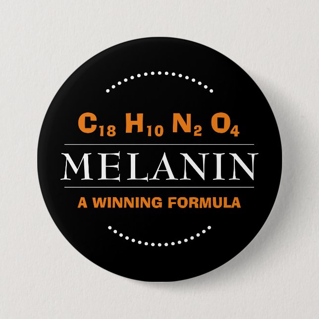 Macaron Rond 7,6 Cm MELANIN Formule gagnante (Devant)