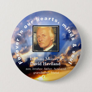 Macaron Rond 7,6 Cm Memorial Photo Button - HAMbWG