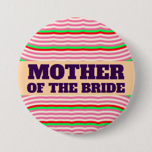 MACARON ROND 7,6 CM MÈRE DE LA MARIÉE GRAND BOUTON