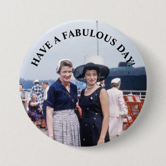 Macaron Rond 7,6 Cm Mesdames du milieu du siècle Avoir une journée fab