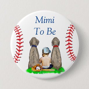 Macaron Rond 7,6 Cm Mimi doit être Baby shower de baseball à thème