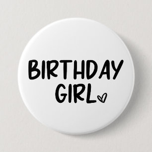 Macaron Rond 7,6 Cm Minimal minimaliste Anniversaire Fille Noir Blanc 