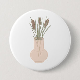 Macaron Rond 7,6 Cm Minimaliste Boho Lavande dans un Vase en Verre