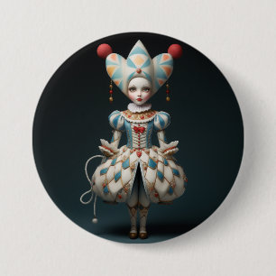 Macaron Rond 7,6 Cm Mode de ballet Casse-Noisette - Poupée Arlequin
