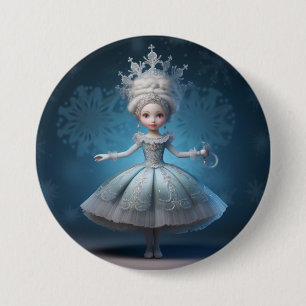 Macaron Rond 7,6 Cm Mode de Ballet Casse-Noisette - Reine des Neiges