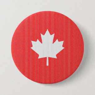 Macaron Rond 7,6 Cm Modèle Knit Maple Leaf Tricot Motif