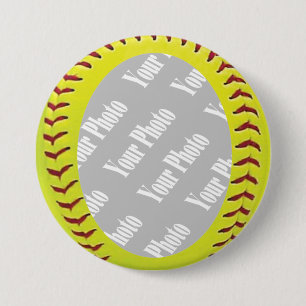 Macaron Rond 7,6 Cm Modèle photo de Fastpitch Softball
