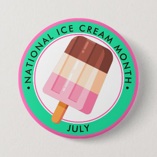 Macaron Rond 7,6 Cm Mois national des glaces