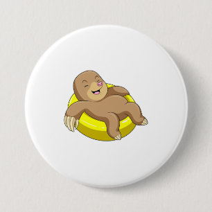 Macaron Rond 7,6 Cm Mole à la natation avec Lifebuoy