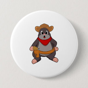 Macaron Rond 7,6 Cm Mole en cowboy