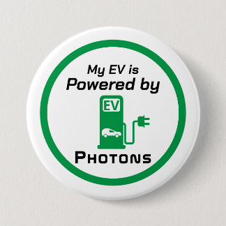 Macaron Rond 7,6 Cm Mon EV est alimenté par des photons