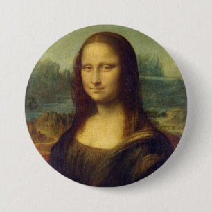 Macaron Rond 7,6 Cm Mona Lisa de Da Vinci
