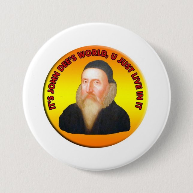 Macaron Rond 7,6 Cm Monde de John Dee (Devant)