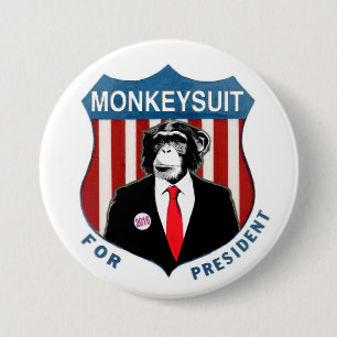 Macaron Rond 7,6 Cm Monkeysuit pour le président