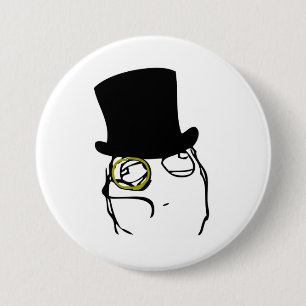 Macaron Rond 7,6 Cm Monsieur avec un monocle