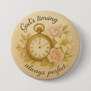 Macaron Rond 7,6 Cm Montre de poche Dessin de bouton...