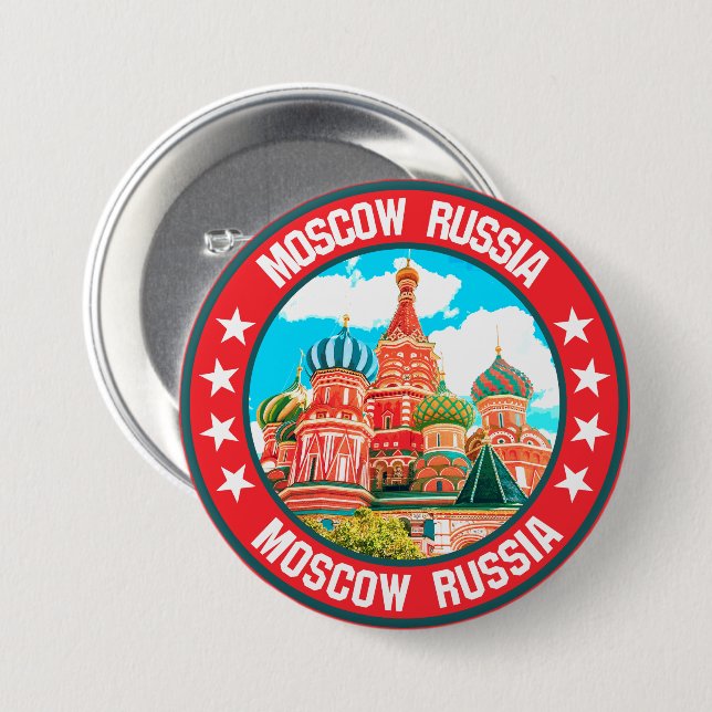 Macaron Rond 7,6 Cm Moscou (Devant & derrière)