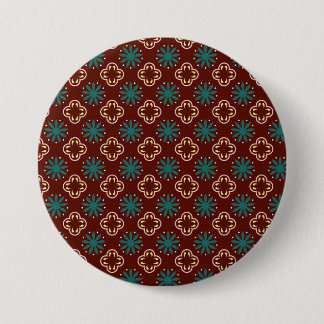 Macaron Rond 7,6 Cm Motif bleu Brown
