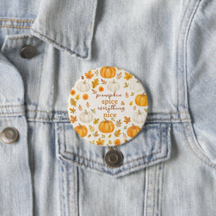 Macaron Rond 7,6 Cm Motif Citrouille mignon   Thanksgiving