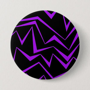 Macaron Rond 7,6 Cm motif de zigzag géométrique Abstrait, audacieux et