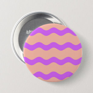 Macaron Rond 7,6 Cm Motif des vagues rose et violet