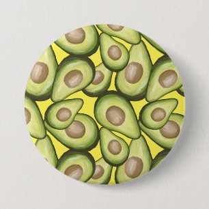 Macaron Rond 7,6 Cm Motif Vegan Avocado frais et gourmand