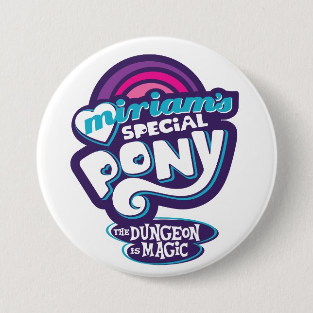 Macaron Rond 7,6 Cm My Little Prepotente (Devant)