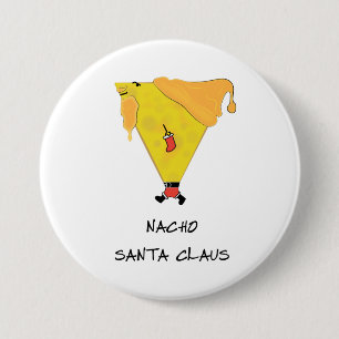 Macaron Rond 7,6 Cm Nacho Santa Claus