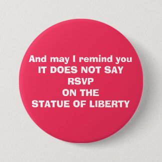 Macaron Rond 7,6 Cm Naïf contre l'interdiction d'immigration