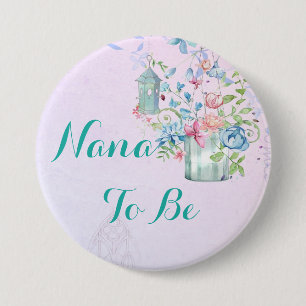 Macaron Rond 7,6 Cm Nana à être bouton floral de baby shower de