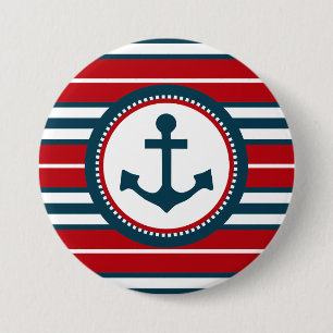 Macaron Rond 7,6 Cm Nautical design