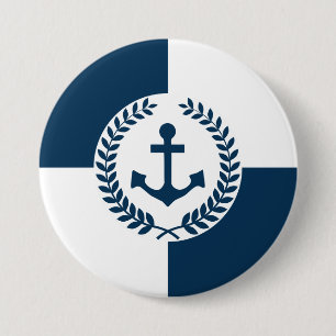 Macaron Rond 7,6 Cm Nautical themed design