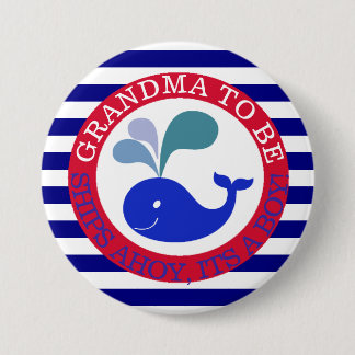 Macaron Rond 7,6 Cm Navires Ahoy, C'est un petit bouton Baby shower
