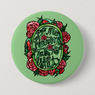 Macaron Rond 7,6 Cm Ne pas faire de mal ne prenez pas SH Pagan Wiccan 