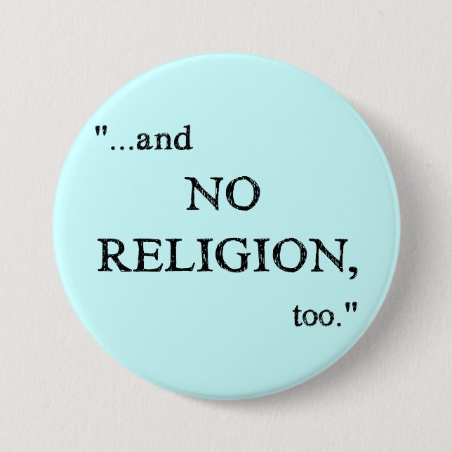 Macaron Rond 7,6 Cm N'imaginez aucune religion (Devant)