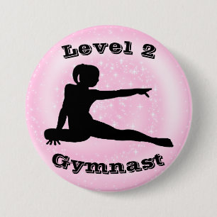 Macaron Rond 7,6 Cm Niveau 2 - Bouton de gymnastique pour filles