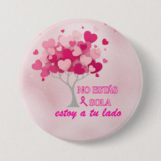 Macaron Rond 7,6 Cm No estás sola en lucha contra el Cáncer de mama