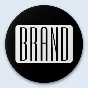 Macaron Rond 7,6 Cm Nom moderne ou nom de marque modifiable pour l'ent