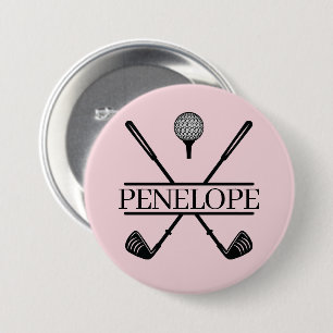 Macaron Rond 7,6 Cm Nom Pink Ladies Golf