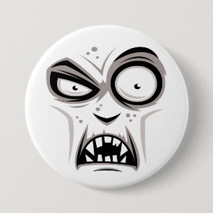 Macaron Rond 7,6 Cm Nosferatu Vampire Face