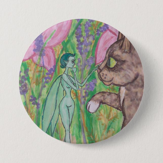 Macaron Rond 7,6 Cm Nouveau Freind de Kitten (Devant)