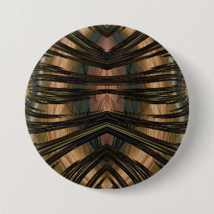 Macaron Rond 7,6 Cm ~ Nuances Vert Brown ~ Bouton